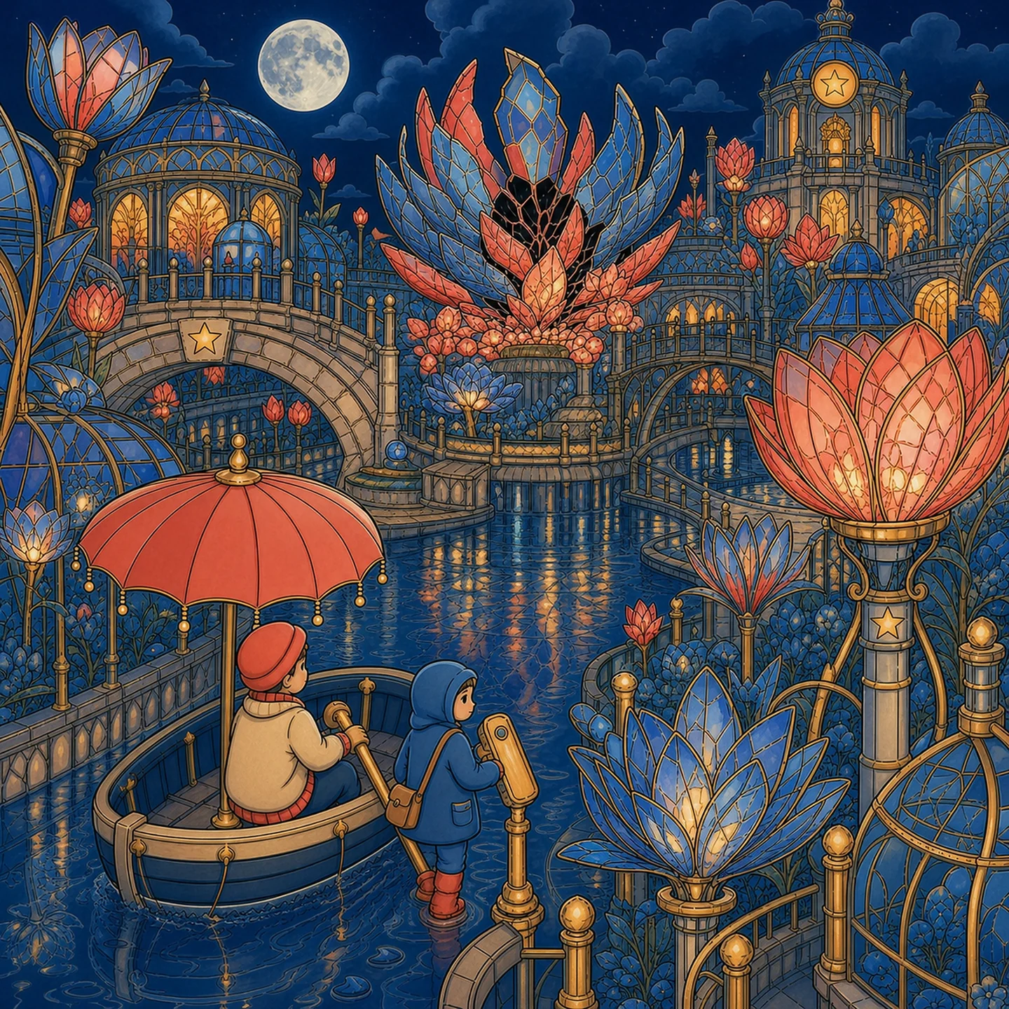 Umbrella Ferry After Dark: The Tideglass Garden — adult cover preview