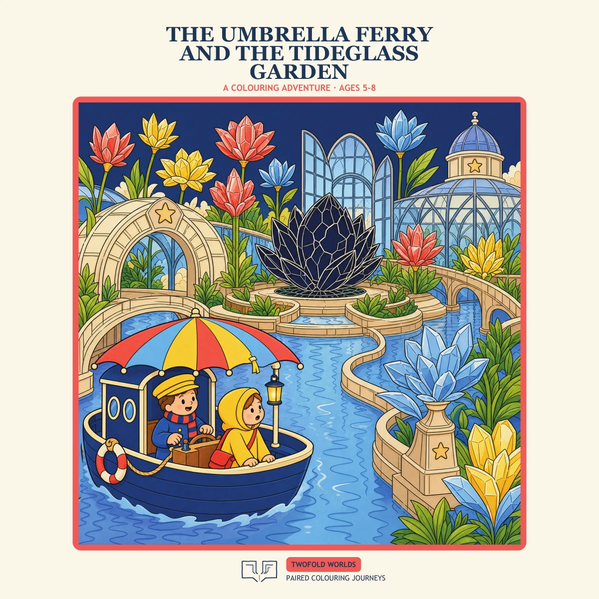 The Umbrella Ferry and the Tideglass Garden, published front cover